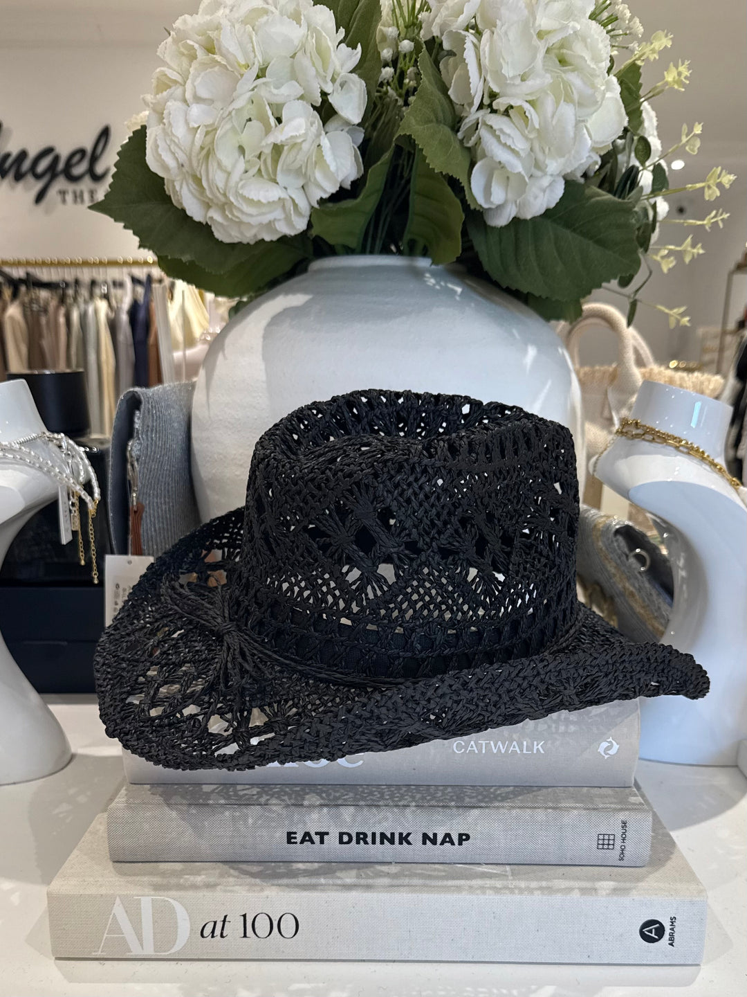 Cowboy Straw Patterned Hat (4 Colours)