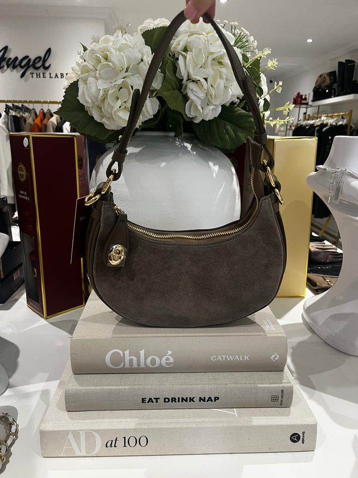 Genuine Leather Gold Detail Hardware Shoulder Bag (5 Colours)