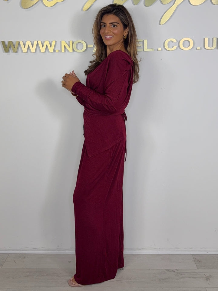 Cross Over Tie Back Top & Trouser Co-ord ( 4 Colours)