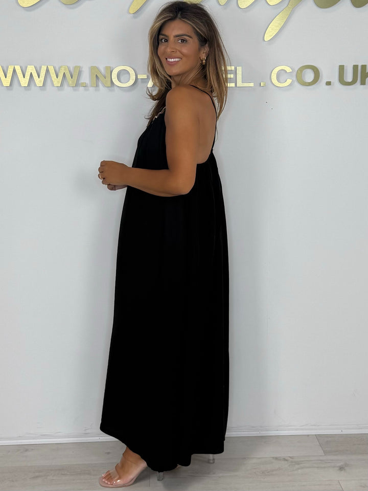 Chain Detail Strappy Floaty Maxi Dress (5 Colours)