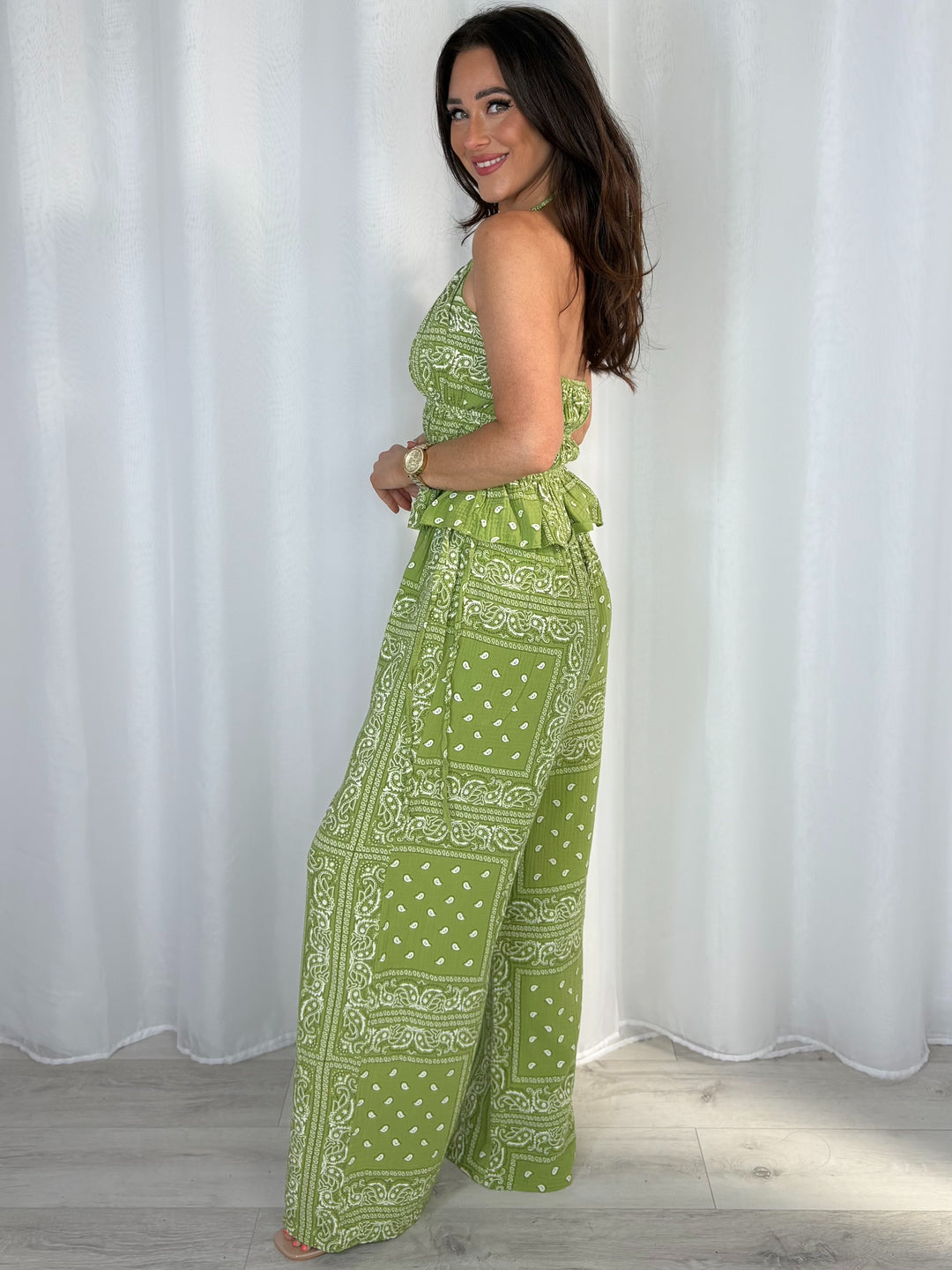Bandana Print Halter Neck Trouser Co-Ord (5 Colours)