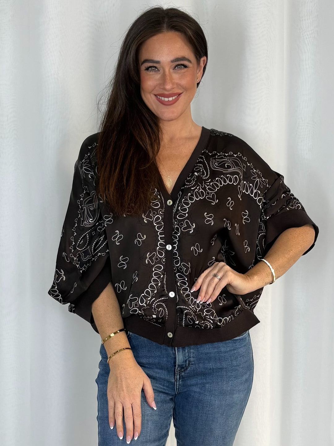 Paisley Button Up Top (5 Colours)