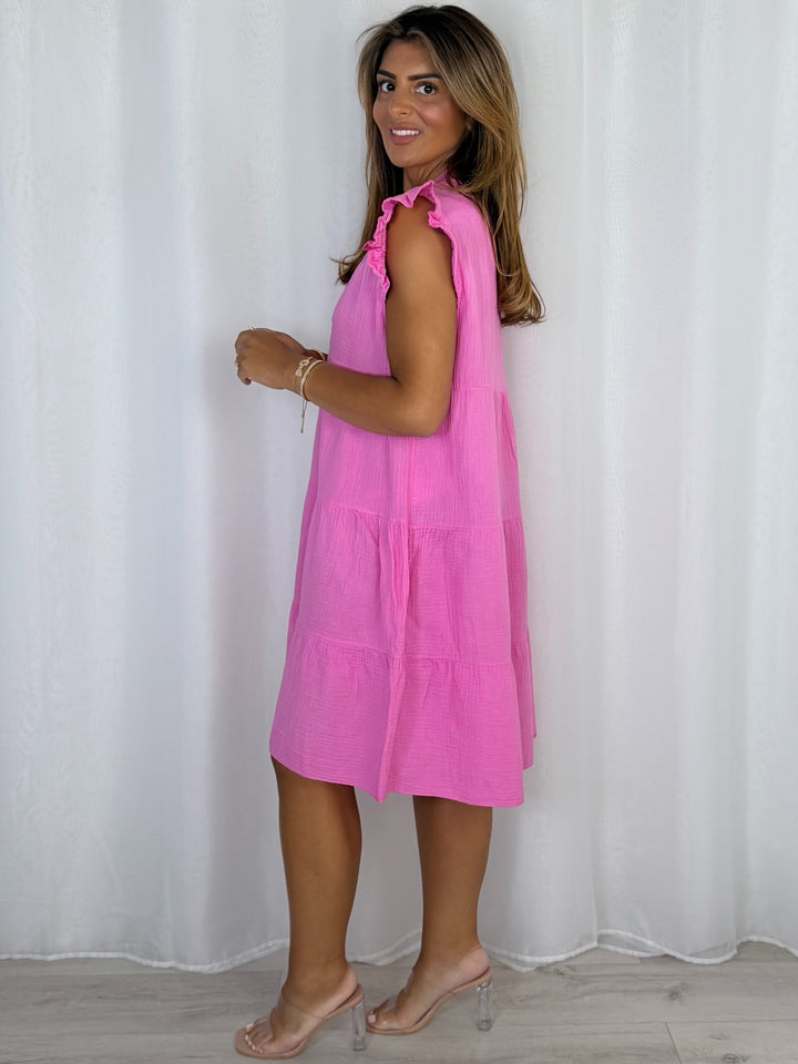 Cap Sleeve Smock Dress (12 Colours)