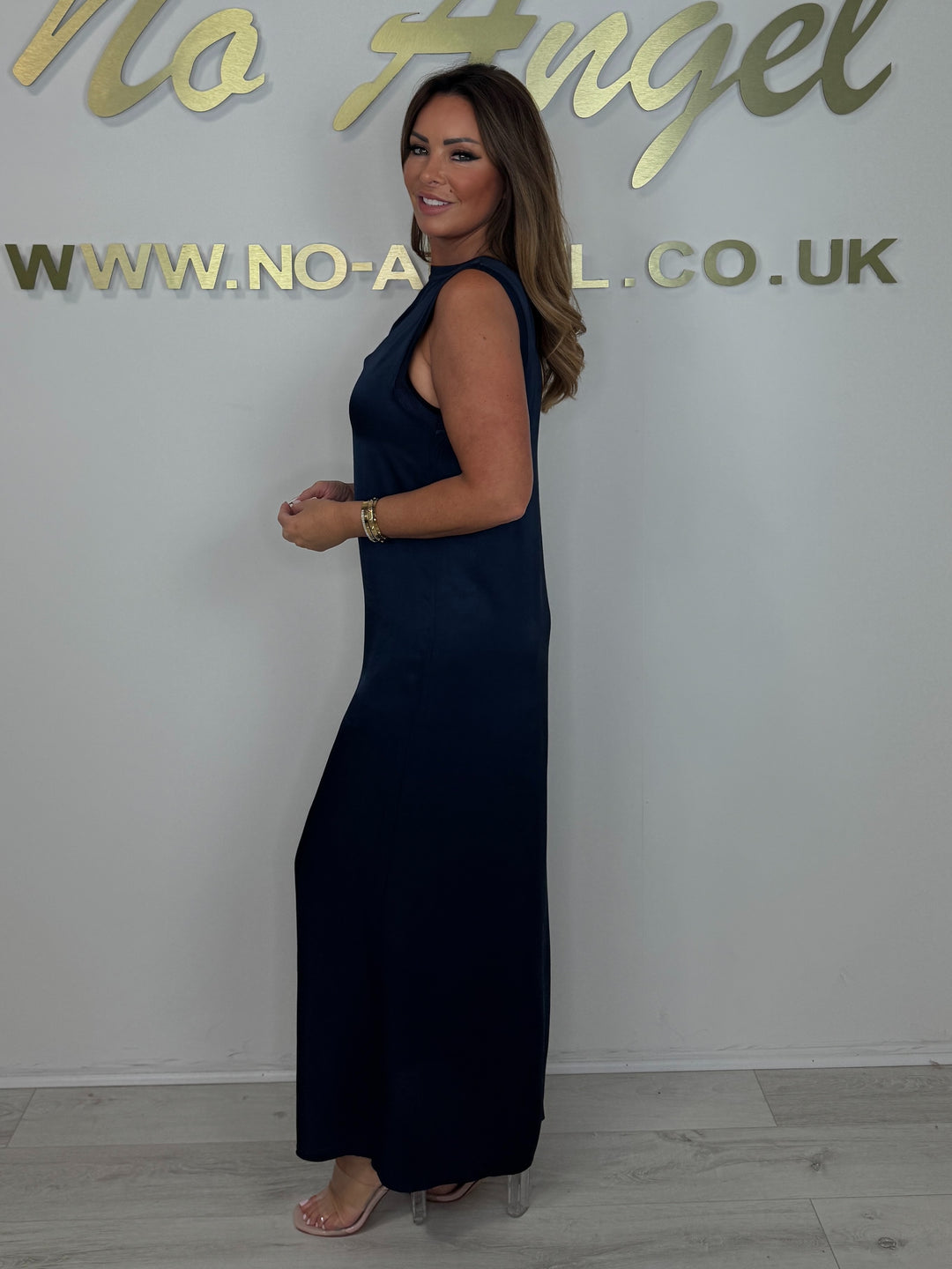 Sleeveless Satin Maxi Dress (2 Colours)