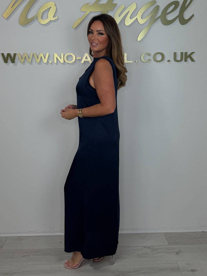 Sleeveless Satin Maxi Dress (2 Colours)