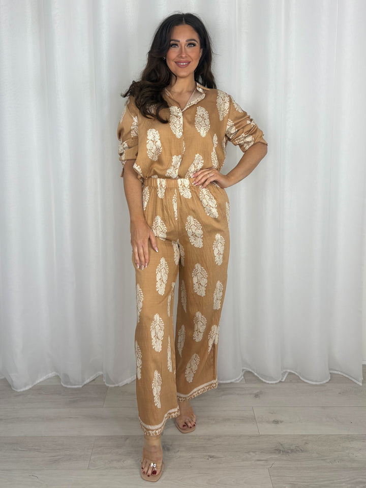 Relaxed Fit Print Shirt & Trouser Co-Ord (5 Colours)