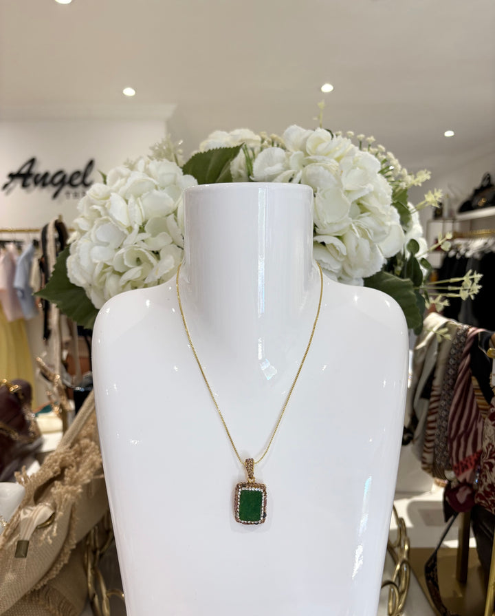 Crystal Pendant Necklace (6 Colours)