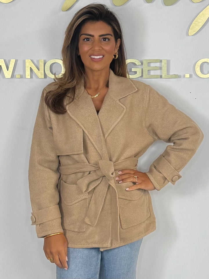 Thick Knit Collared Belted Cardigan (3 Colours)