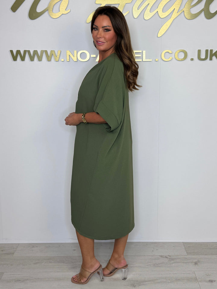Short Sleeve Maxi Dress With Knot Detail (5 Colours)