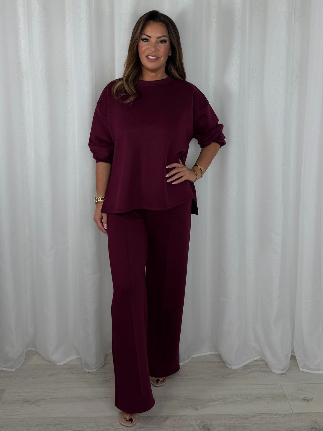 Oversized Luxury Round Neck Trouser Co-Ord (4 Colours)