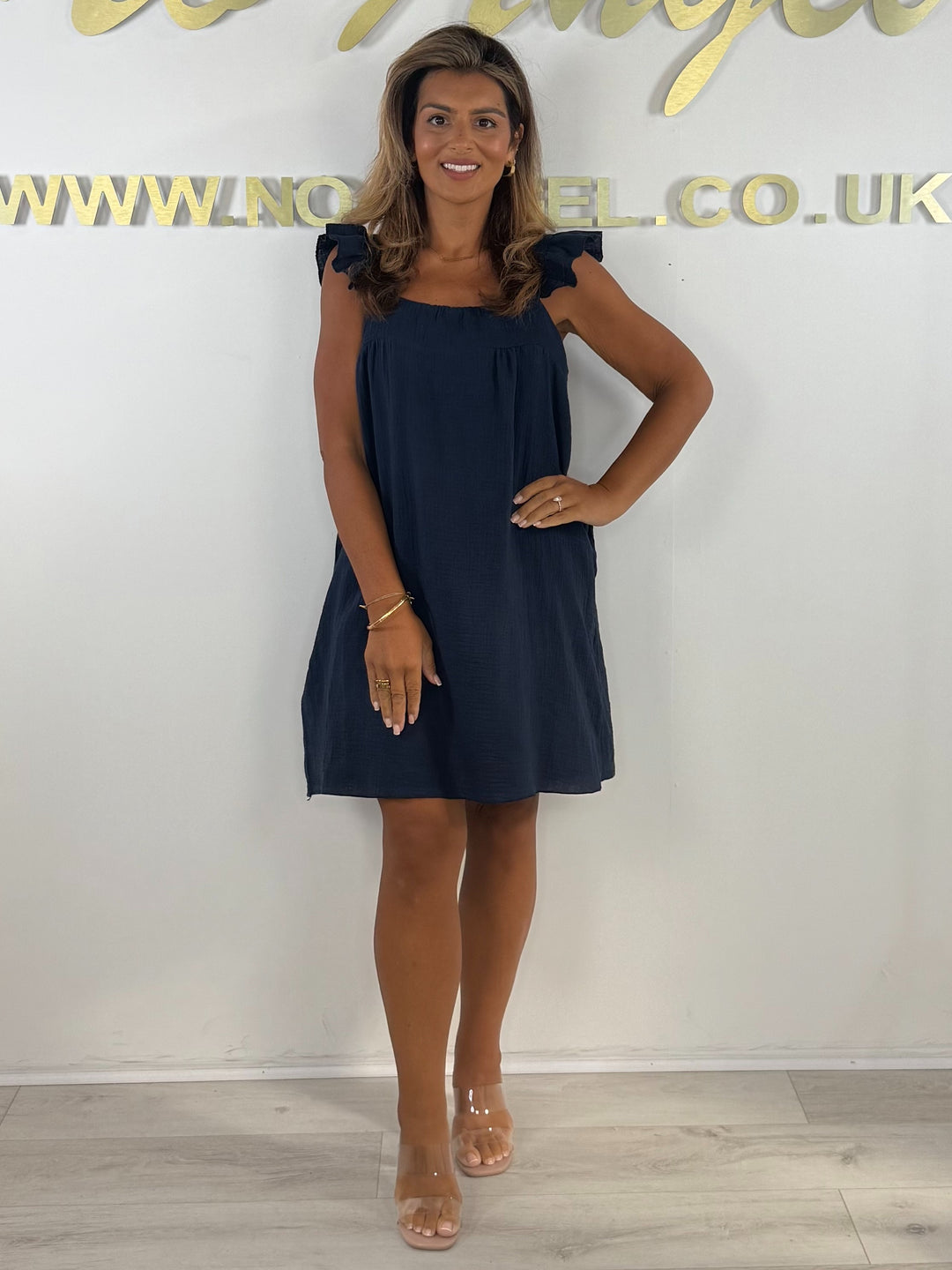 Frill Strap Mini Dress (4 Colours)