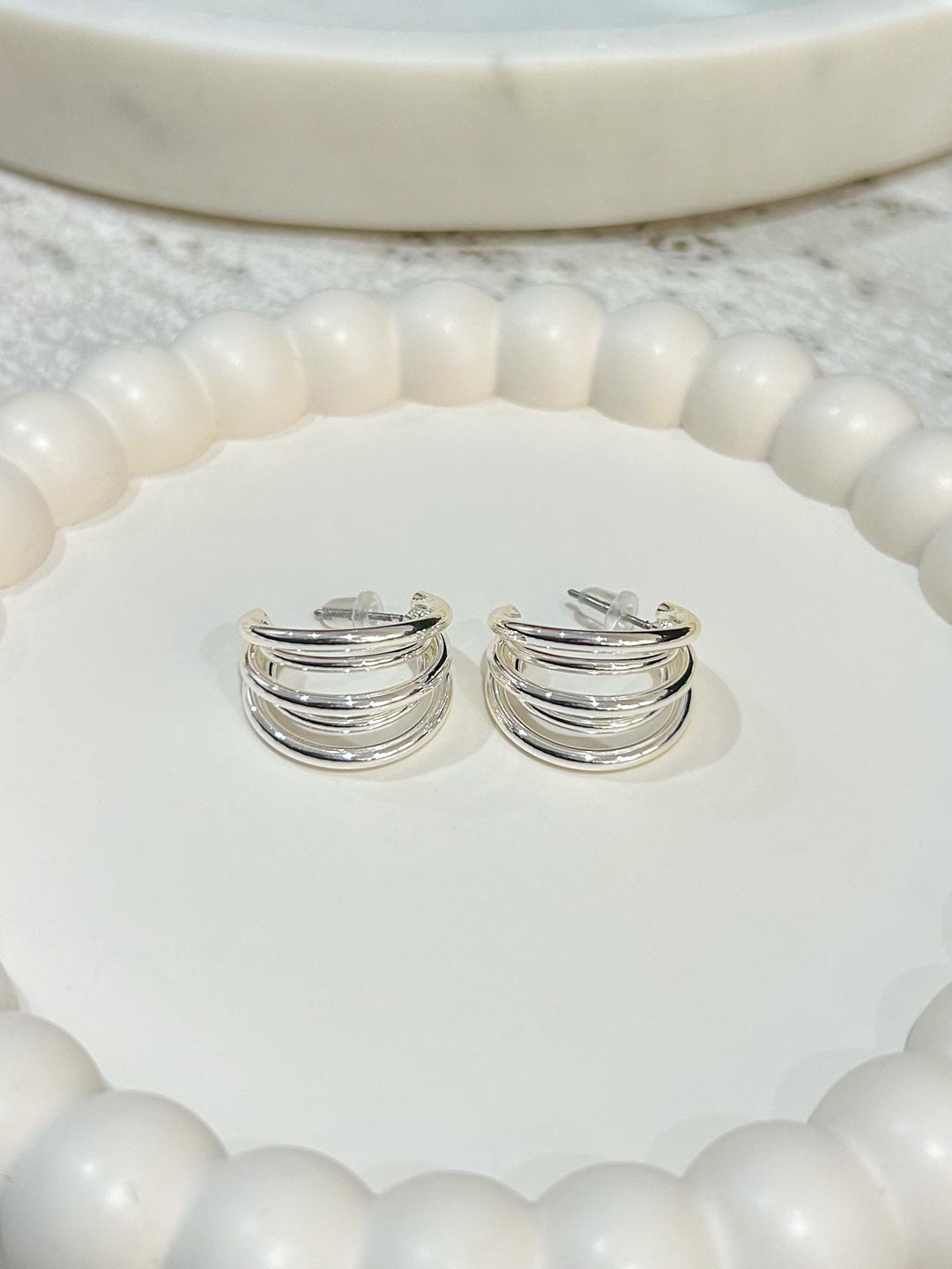 Silver 3 Hoop Earrings