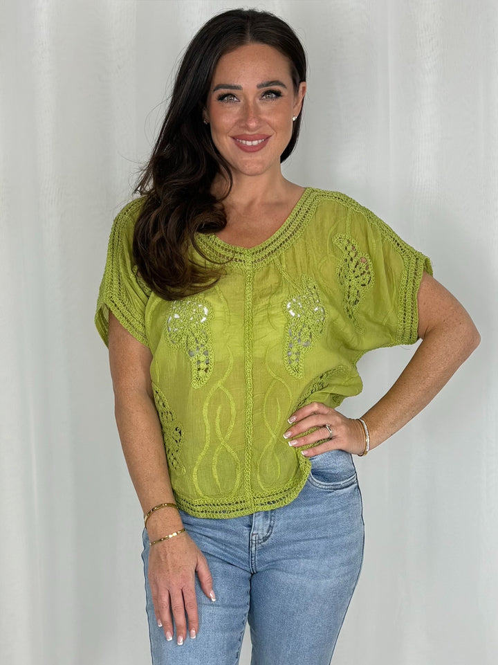 Crochet Round Neck Top (5 Colours)