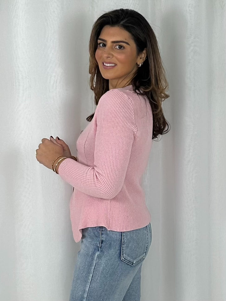 V-Neck Long Sleeve Button Up Cardigan (5 Colours)