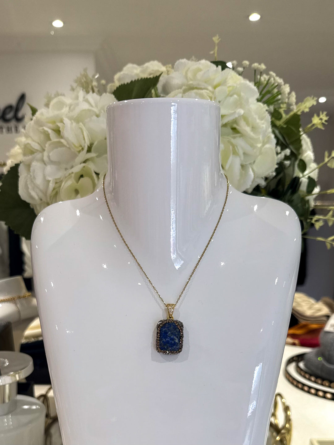 Crystal Pendant Necklace (6 Colours)