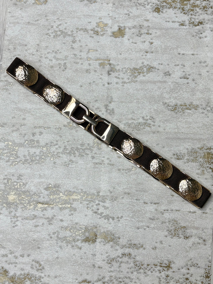 Half Moon Gold Disk Elastic Belt (3 Colours)