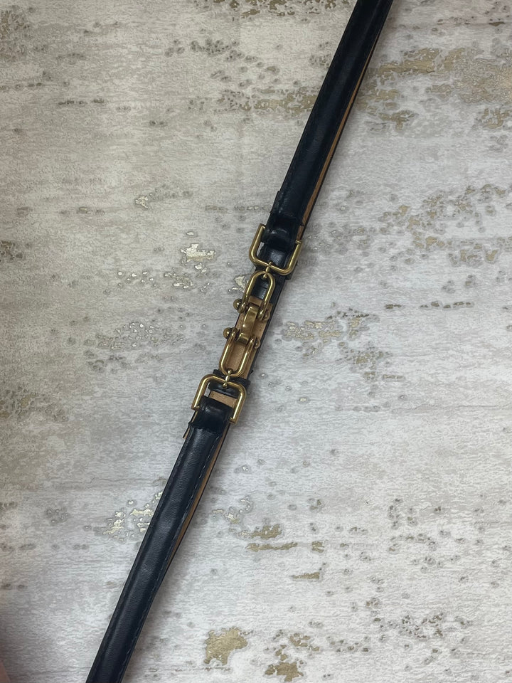 Gold Hinge Faux Leather Belt (4 Colours)