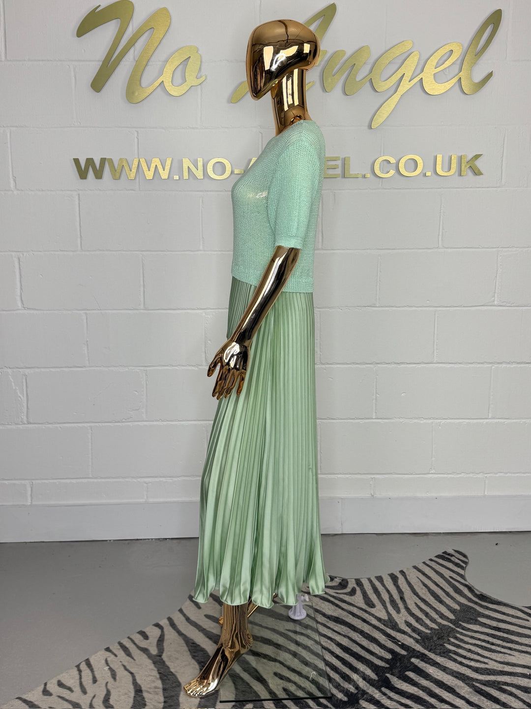 mint green jumper dress mint green jumper dress Embellished Wrap Over A-Line Mini Dress in Mint