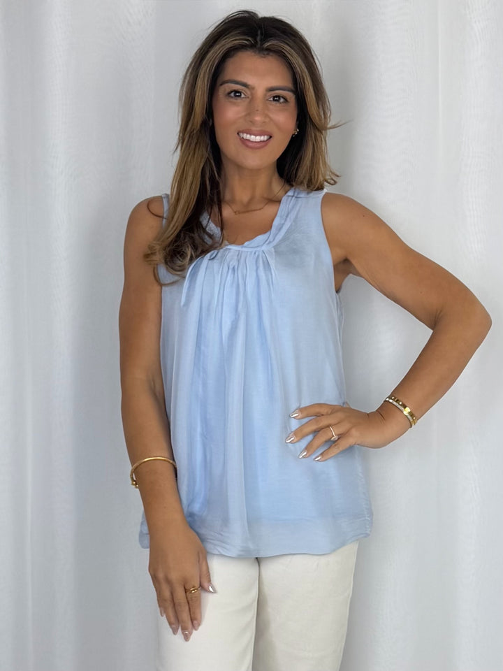 Balloon Style Silk Mix Vest Top (5 Colours)