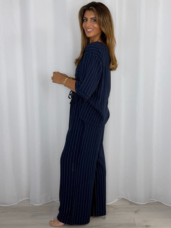 Pinstripe Top And Trouser Co-Ord (3 Colours)