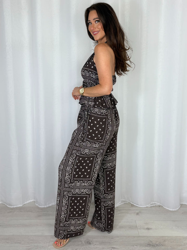 Bandana Print Halter Neck Trouser Co-Ord (5 Colours)