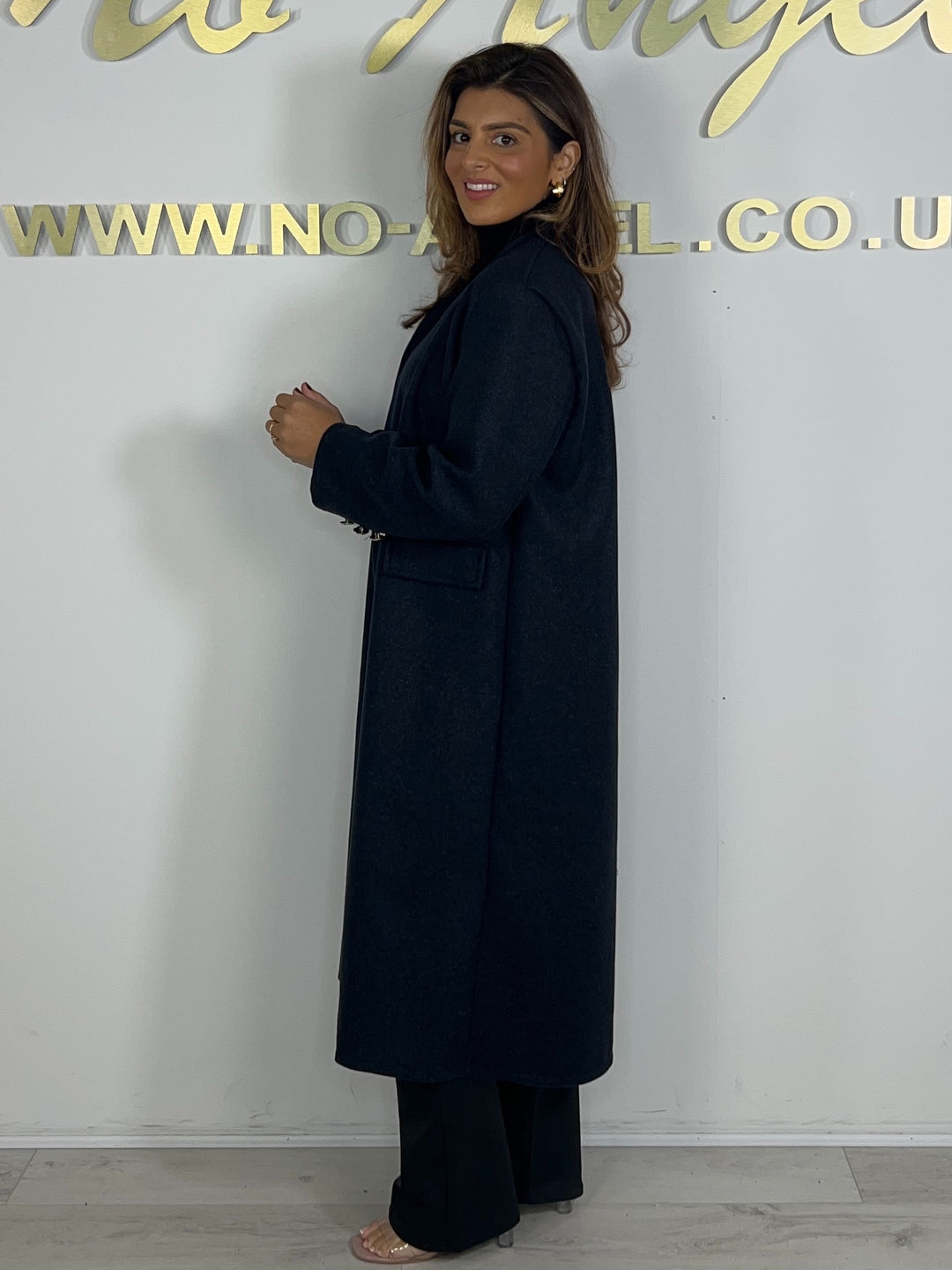 Textured Gold Single Button Longline Jacket (9 Colours)