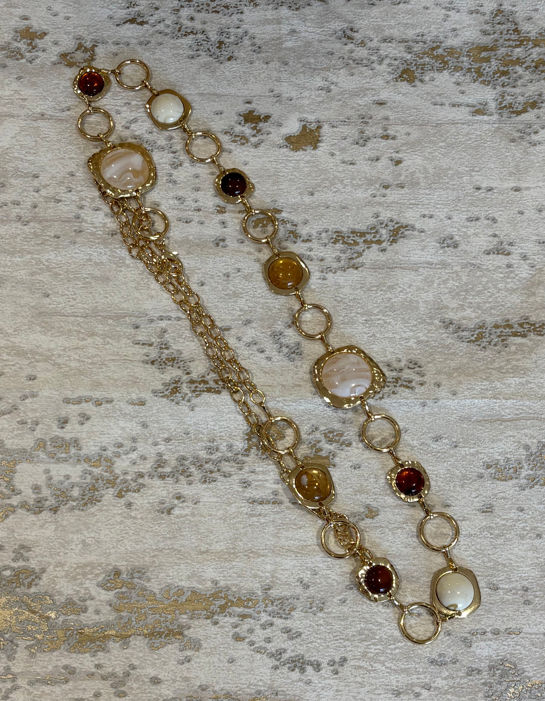 Gold Small Stone Chain Belt