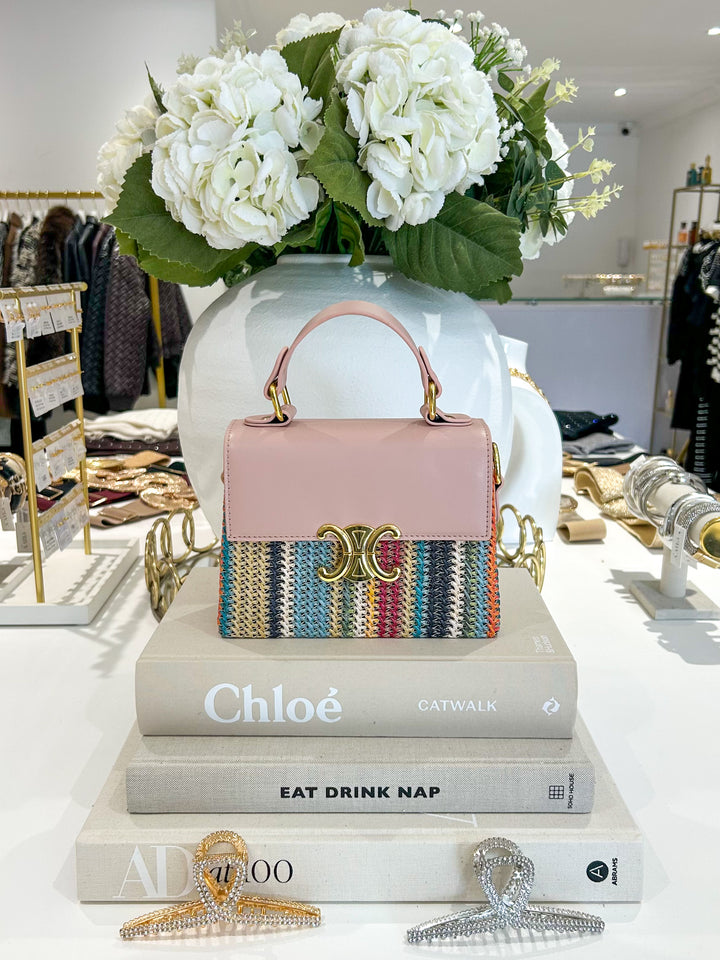 Small Square Handled Woven Bag (2 Colours)