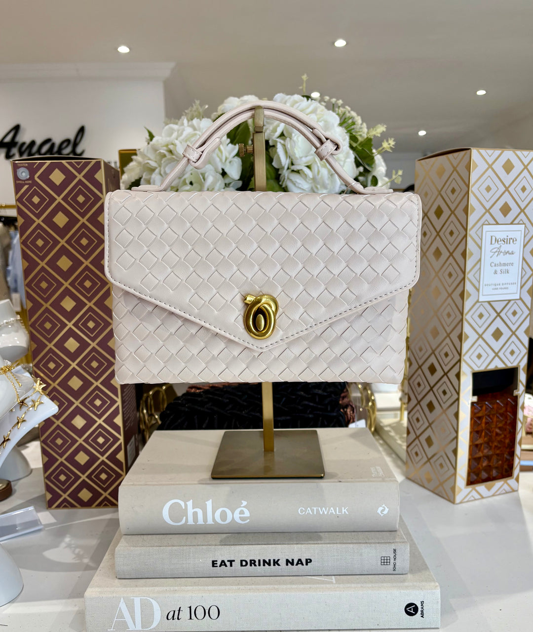 Woven Square Interlock Gold Buckle Bag (5 Colours)
