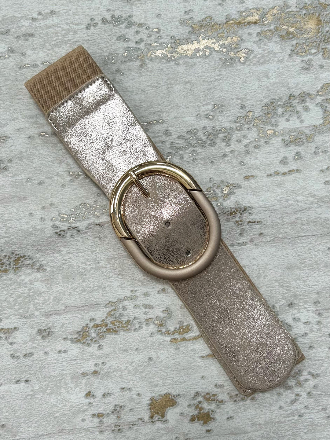 Elasticated Faux Leather Buckled Belt (4 Colours)