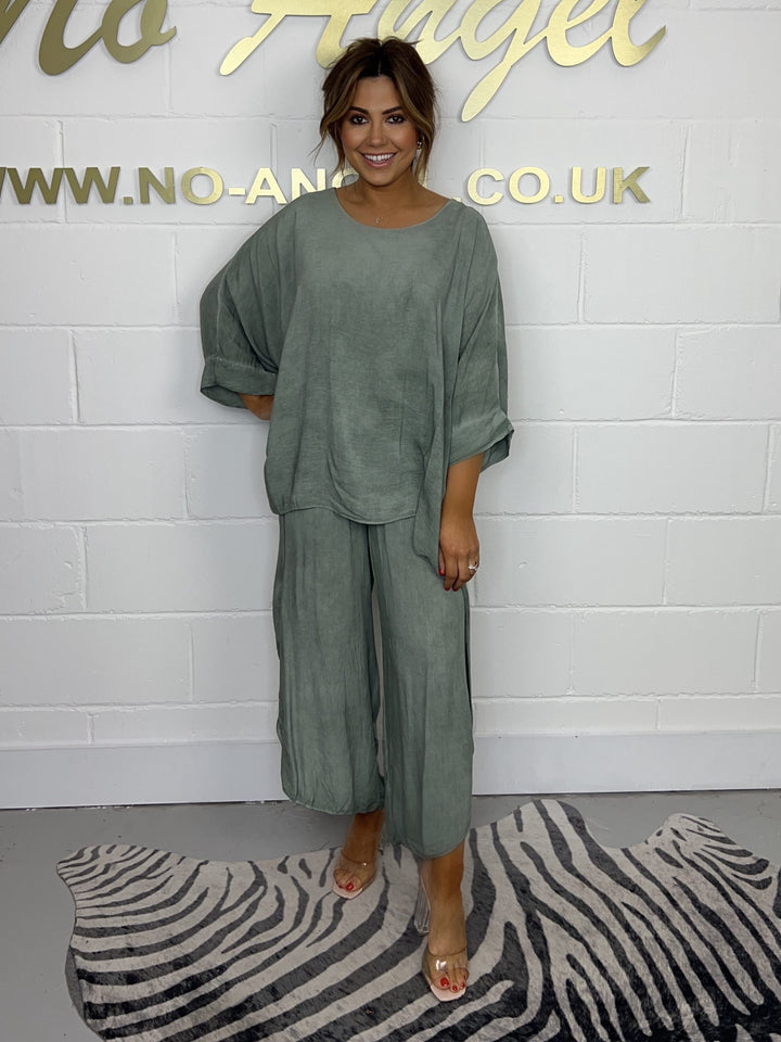 Khaki Oversize Trouser & Top Co-Ord