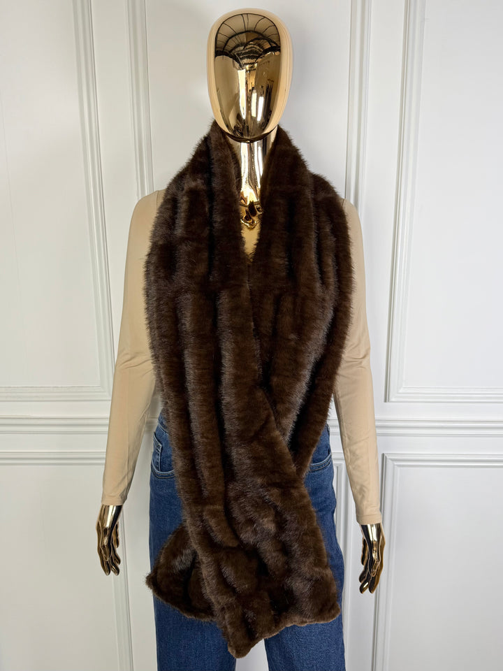 Longline Faux Fur Stole Scarf (3 Colours)