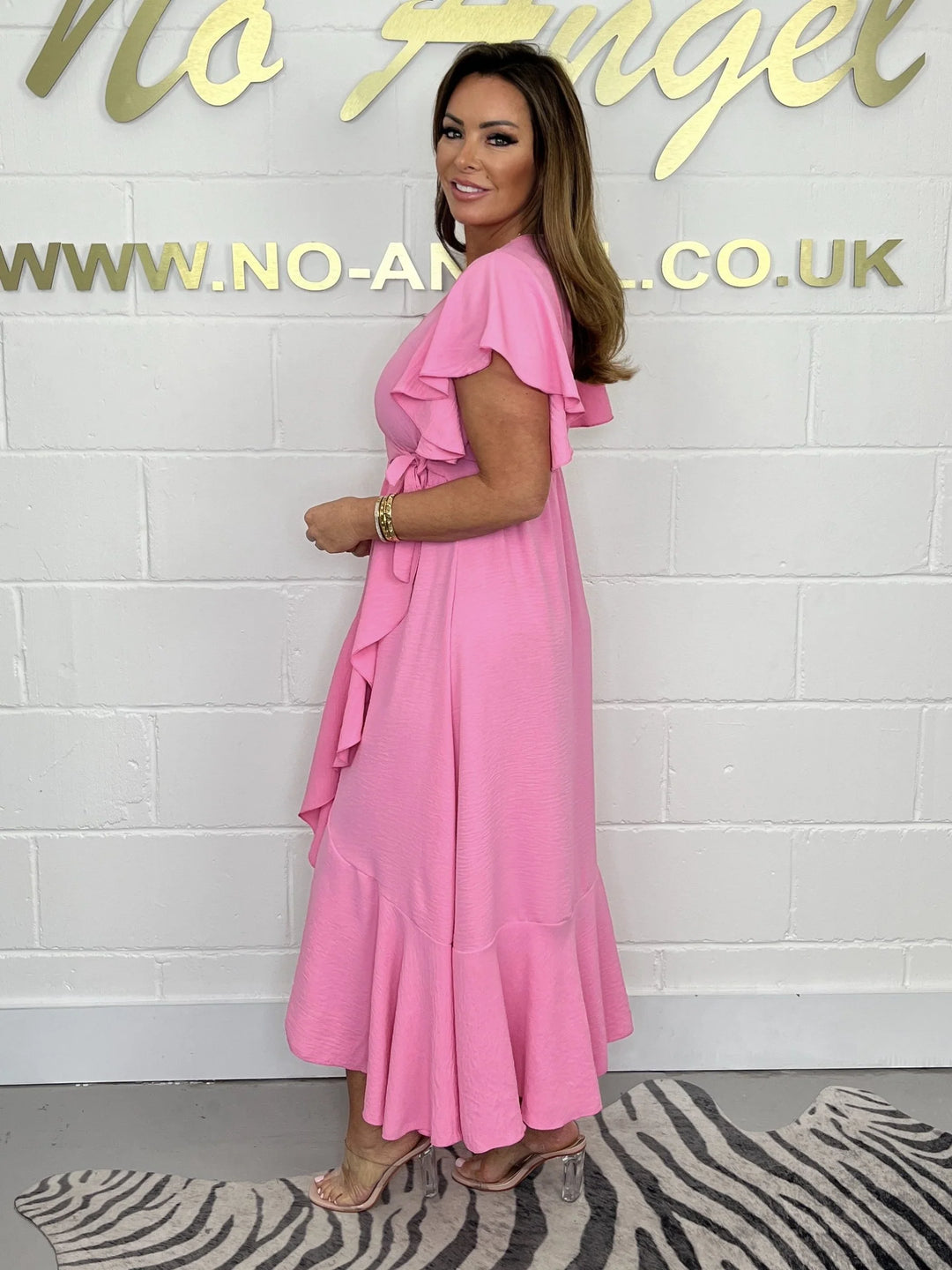 Frill Tie Waist Wrap Maxi Dress ( 7 colours )