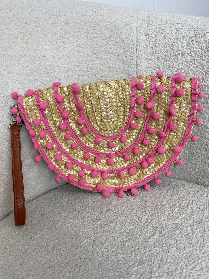 Pink Pom Pom Clutch