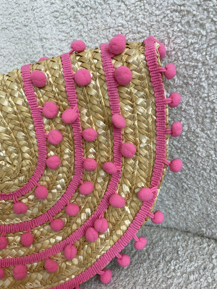 Pink Pom Pom Clutch