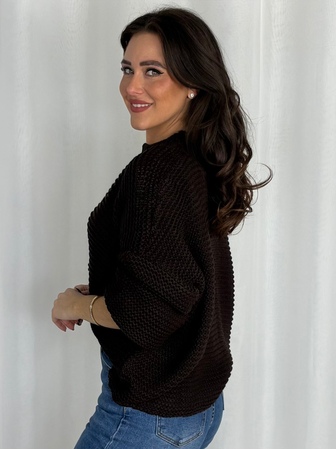 Textured Knit High Neck Jumper (3 Colours)