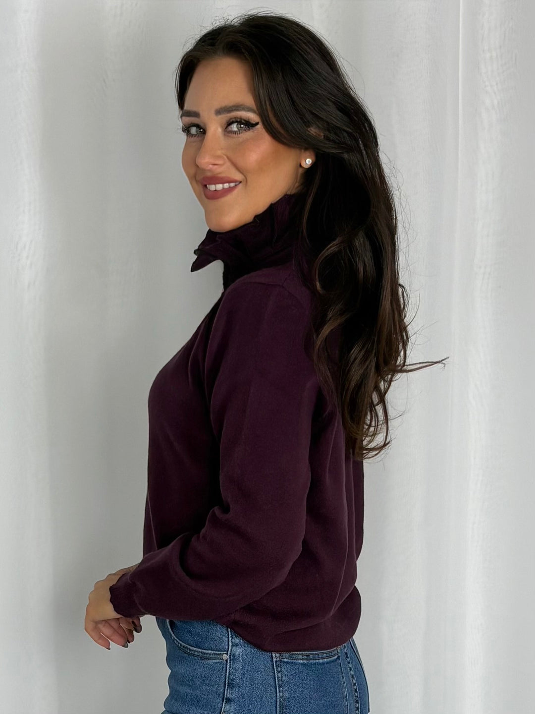 Frill High Neck Jumper (3 Colours)