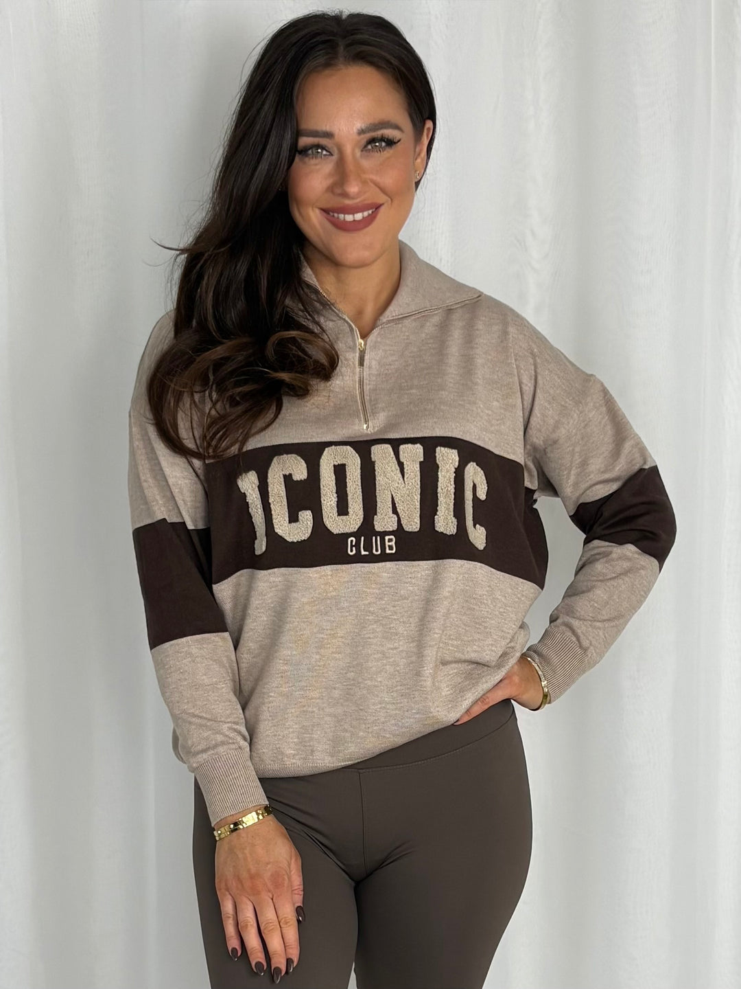 Iconic Club 3/4 Zip Up Jumper (2 Colours)