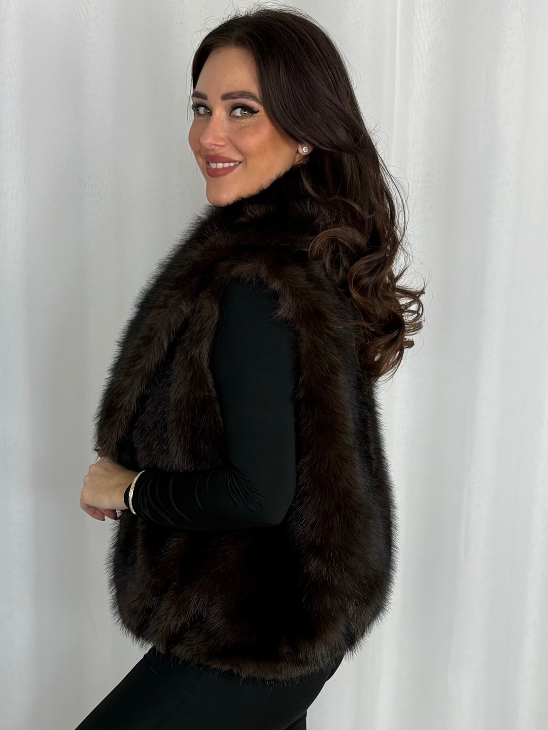 Reversible Faux Fur & Faux Leather Gilet