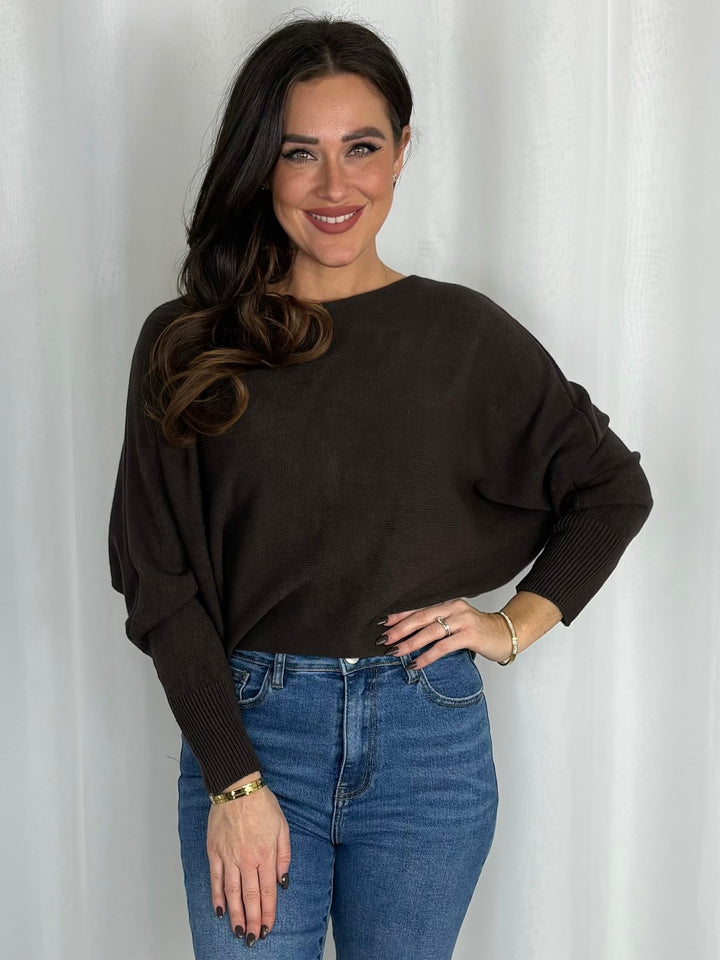 Pearl Button Back Soft Knit Jumper (4 Colours)