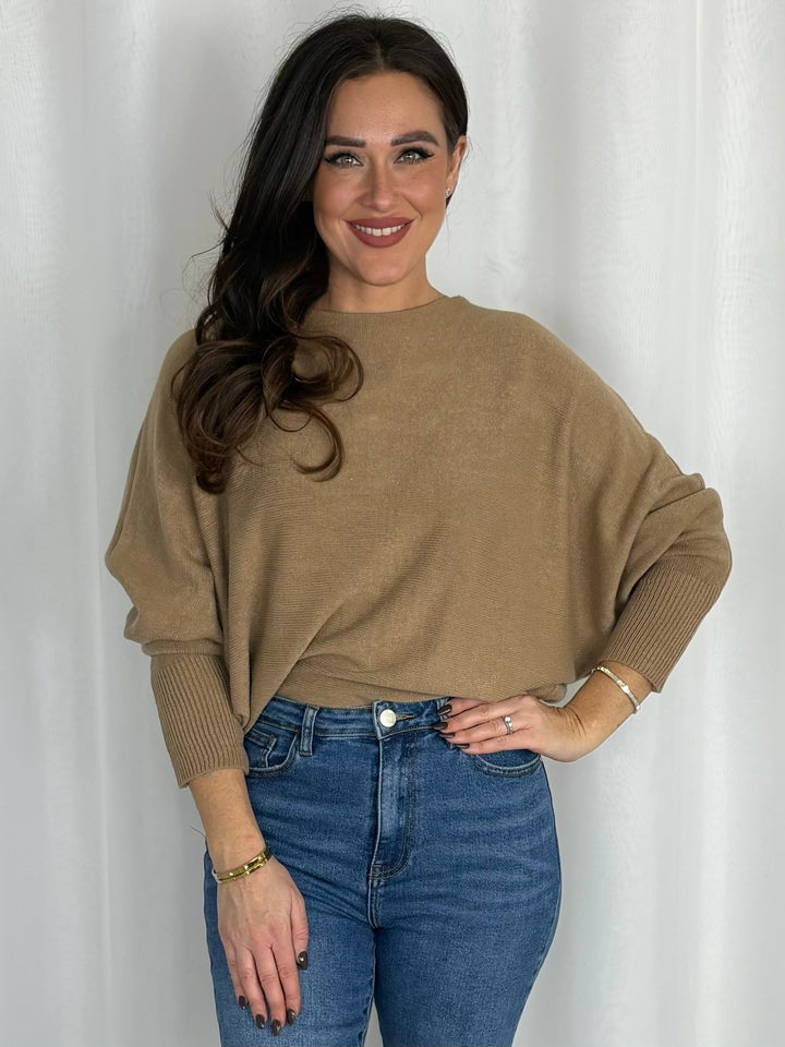 Pearl Button Back Soft Knit Jumper (4 Colours)