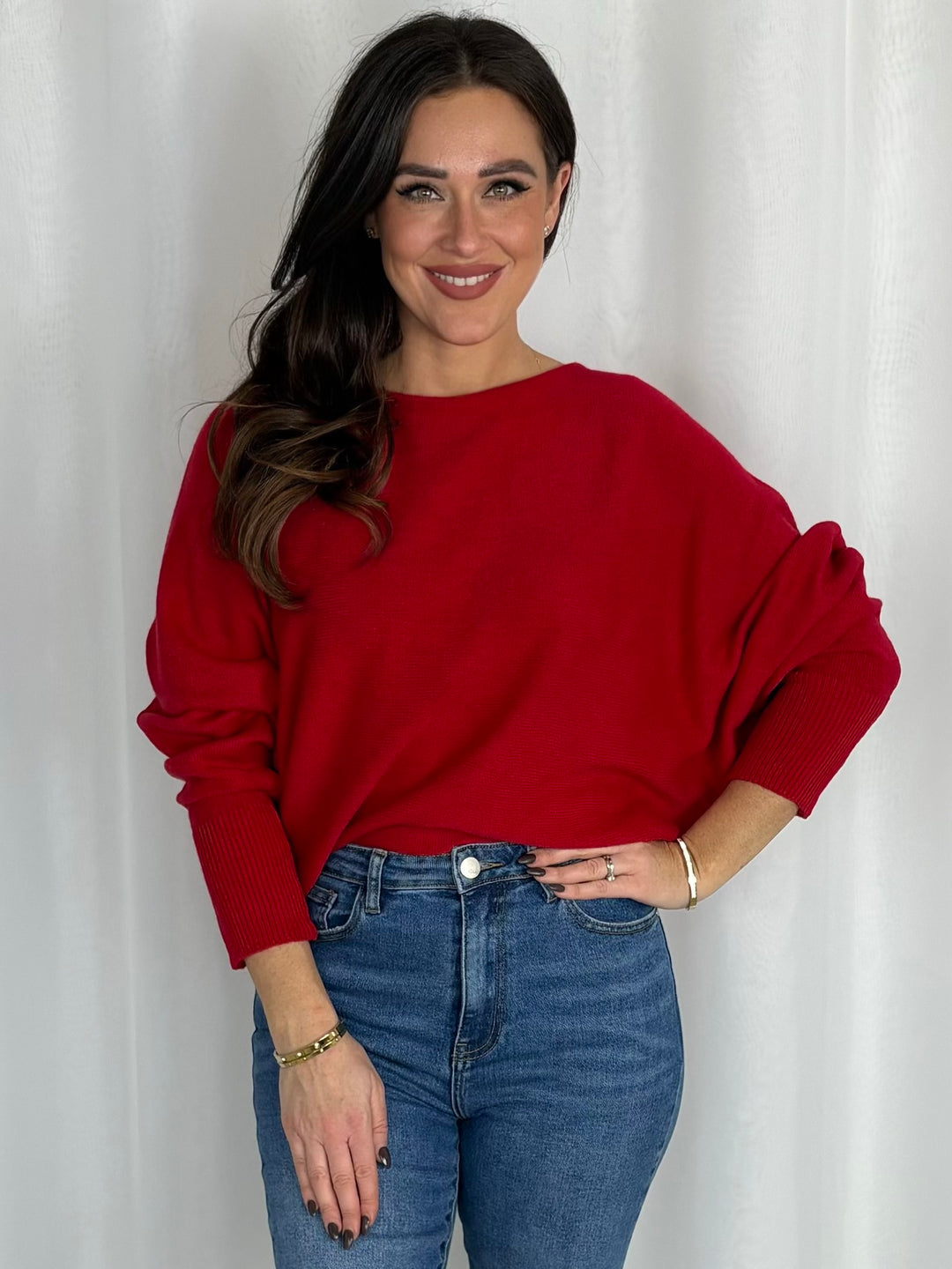 Pearl Button Back Soft Knit Jumper (4 Colours)