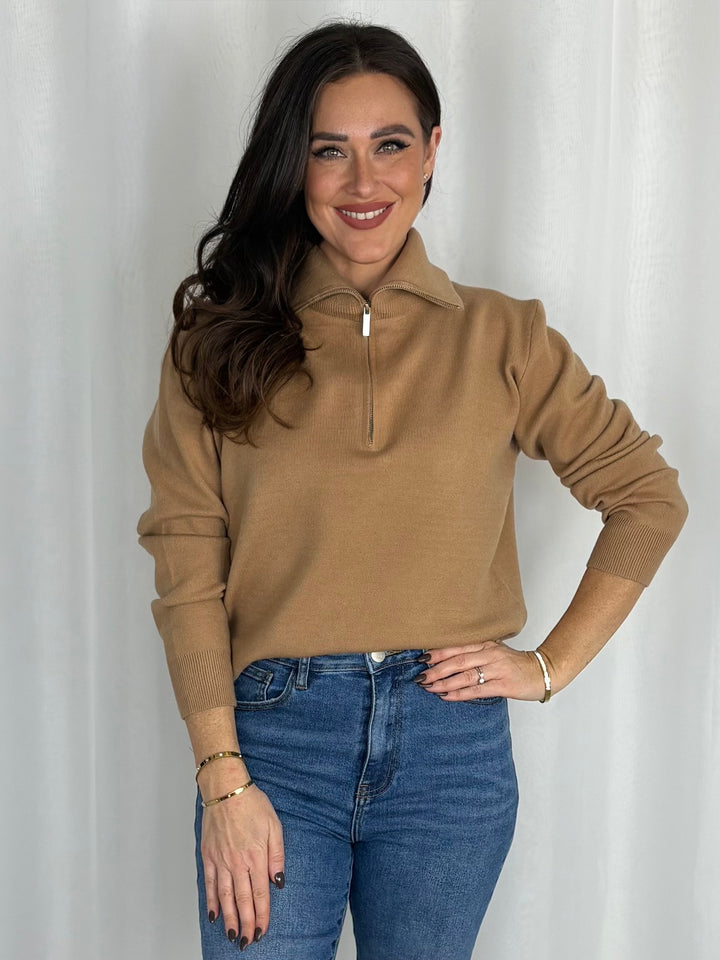 Collared Half Zip Knit Jumper (3 Colours)