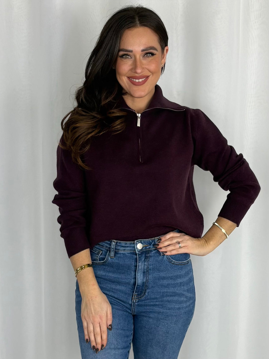 Collared Half Zip Knit Jumper (3 Colours)