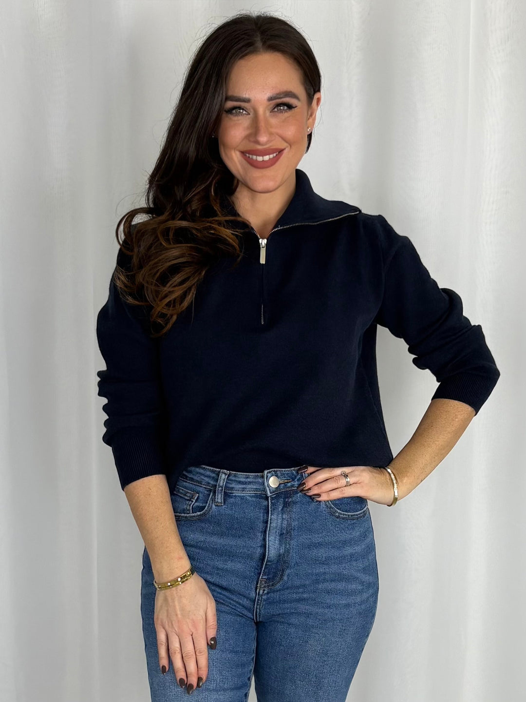 Collared Half Zip Knit Jumper (3 Colours)