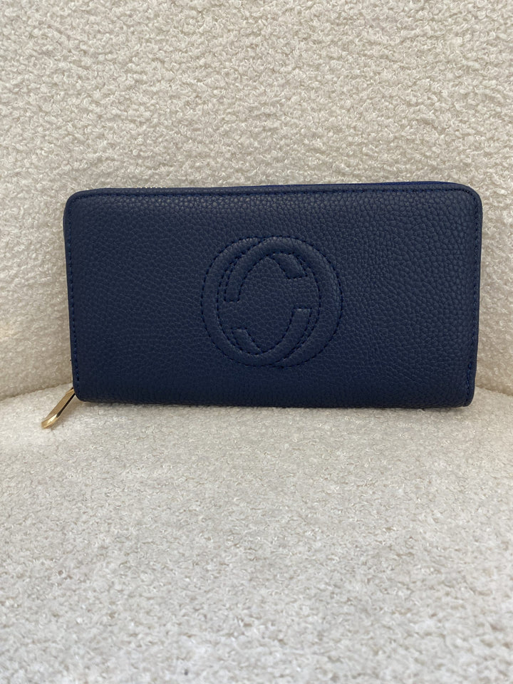 Navy Zip Up Purse