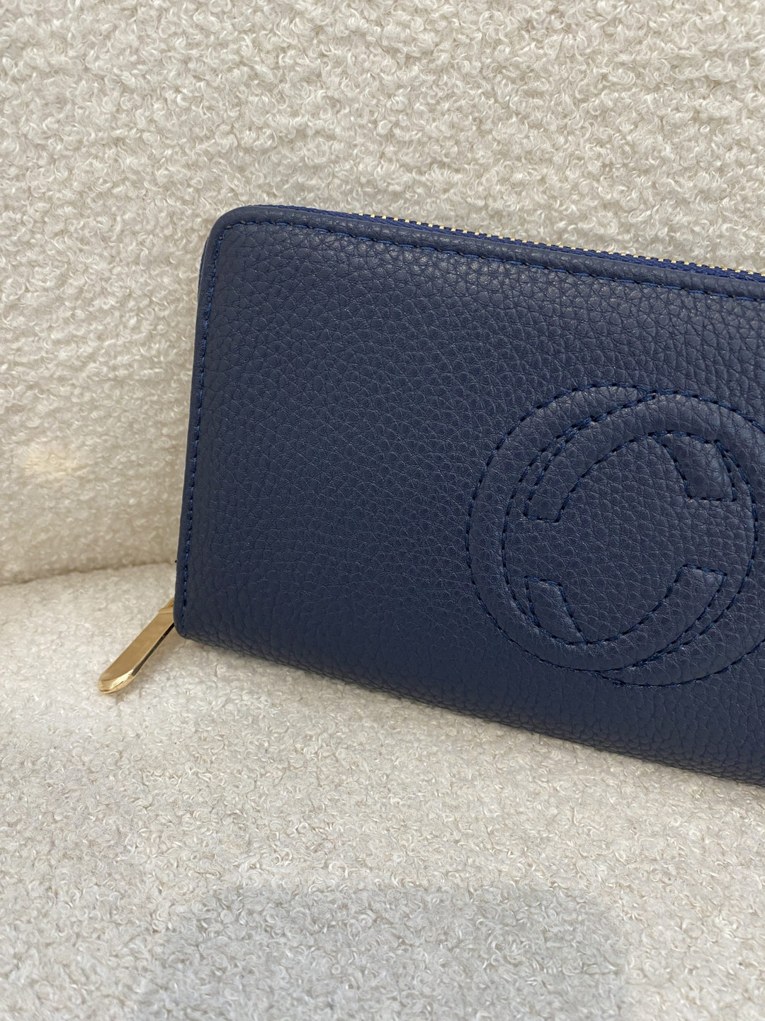 Navy Zip Up Purse
