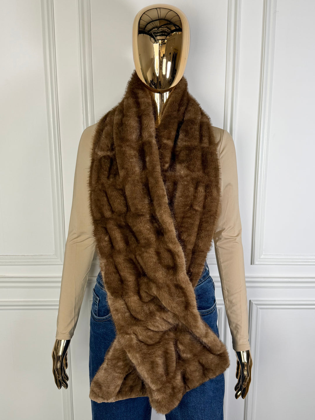 Longline Faux Fur Stole Scarf (3 Colours)