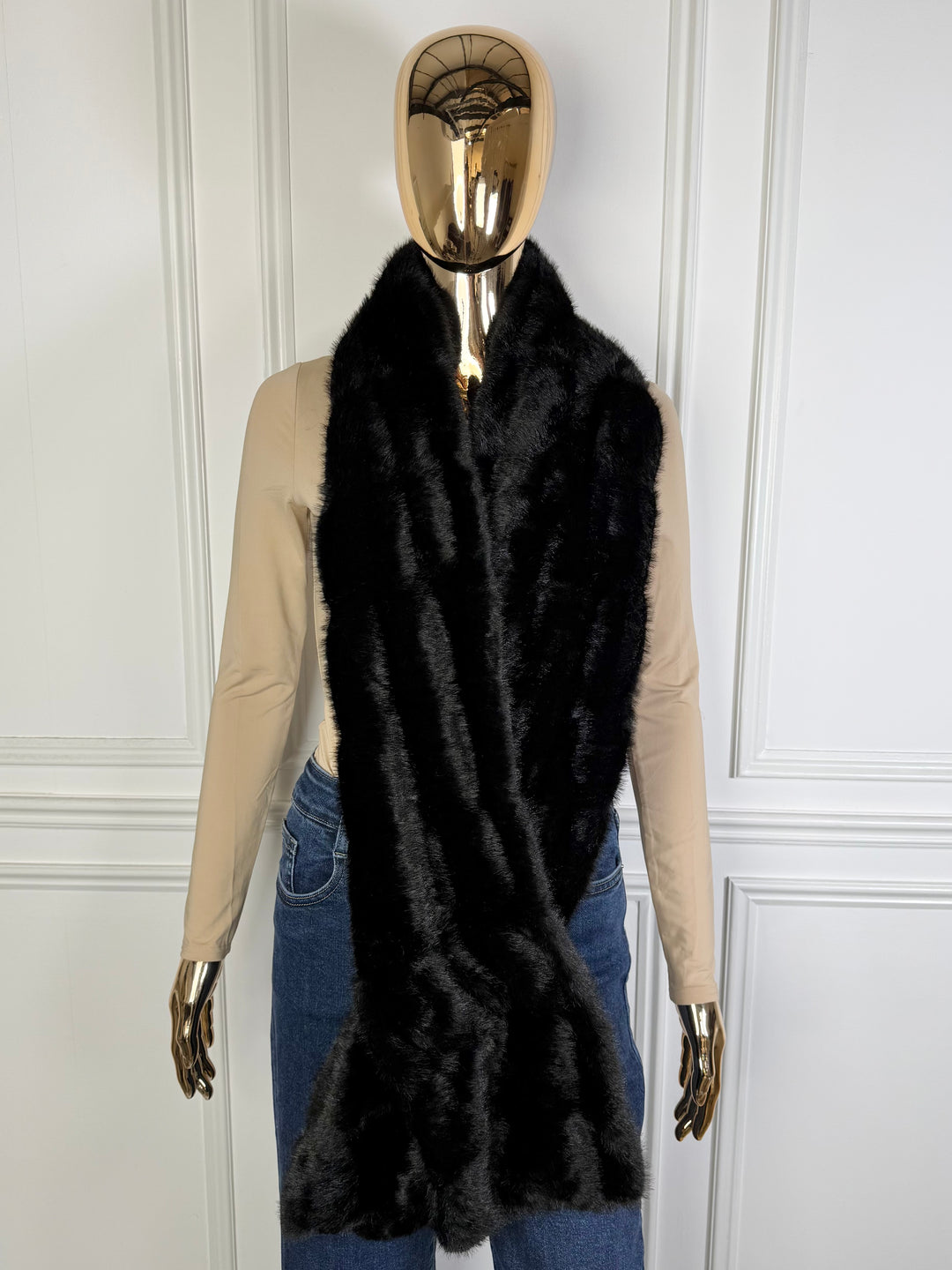 Longline Faux Fur Stole Scarf (3 Colours)
