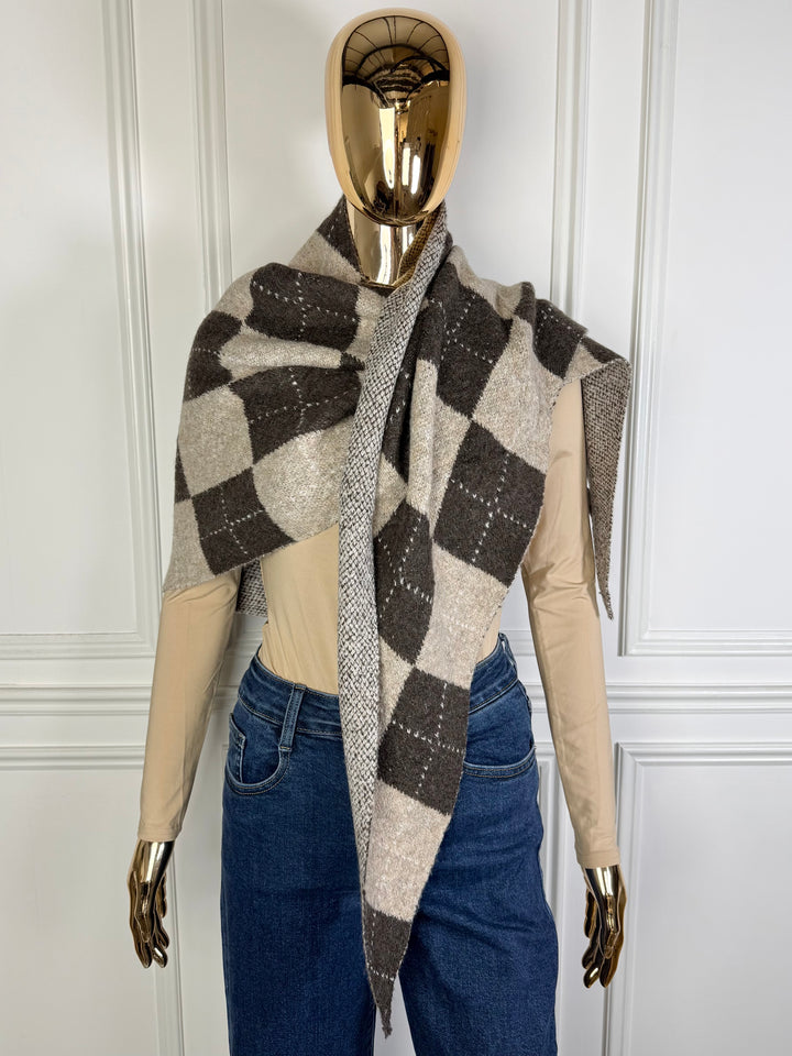 Diamond Print Oversized Wrap Scarf (2 Colours)